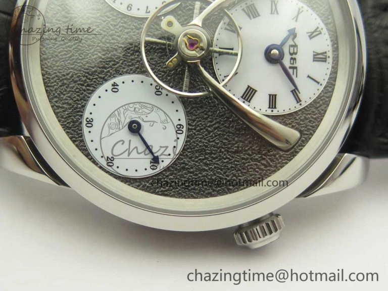 MB&F Legacy Machine Split Escapement CYF Best Edition Gray Dial On Black Leather Strap SoftTouch 7598
