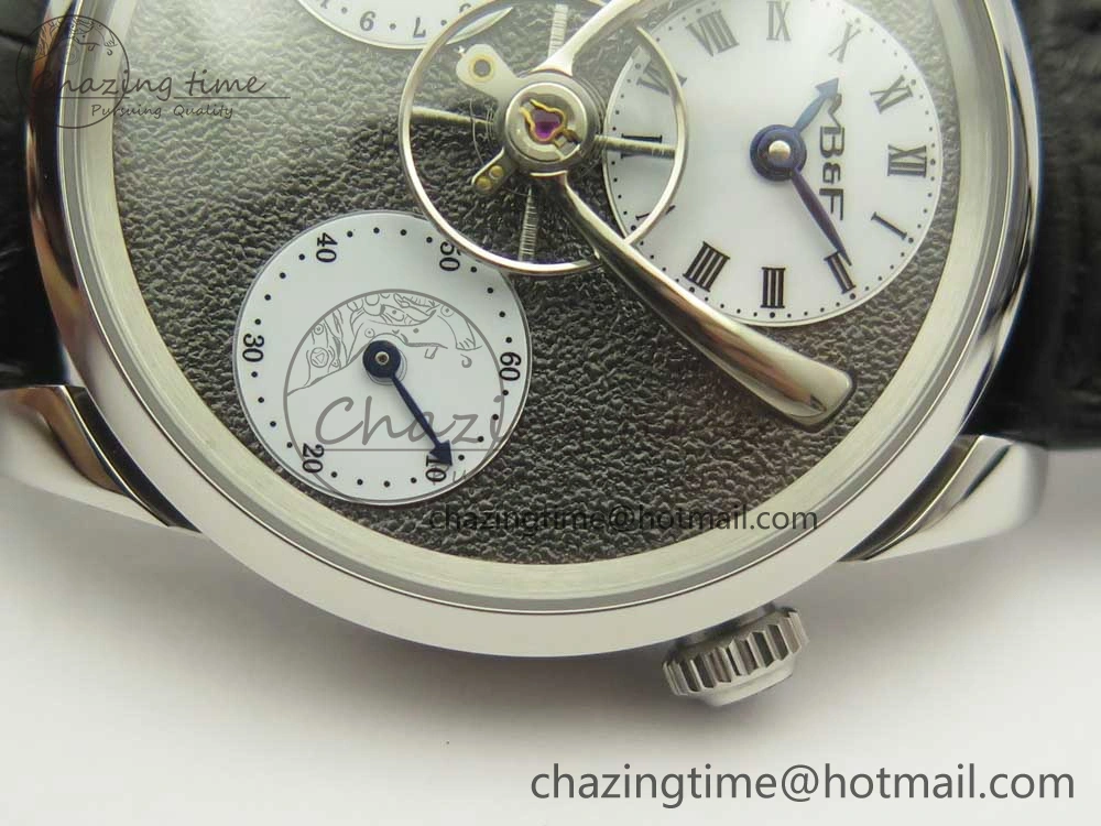 MB&F Legacy Machine Split Escapement CYF Best Edition Gray Dial On Black Leather Strap SoftTouch 7598