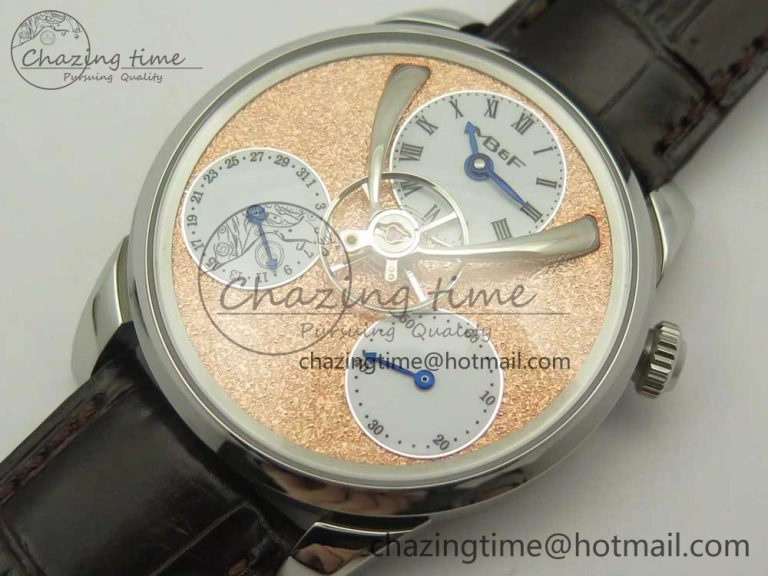 MB&F Legacy Machine Split Escapement CYF Best Edition RG Dial On Black Leather Strap ZeroBulk 7602