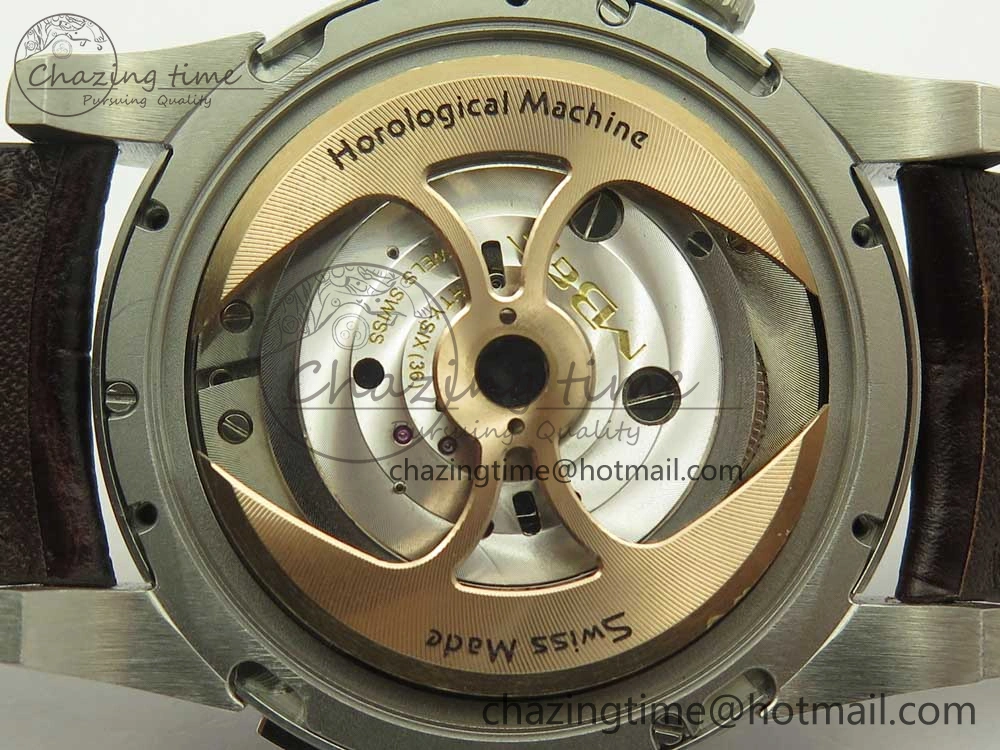 Bold MB&F Legacy Machine Split Escapement CYF Best Edition YG Dial On Black Leather Strap 7599