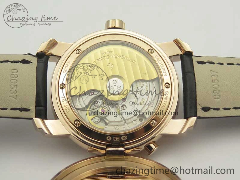 Efficient Malte Dual Time Regulator RG K11 Maker Black Dial on Black Leather Strap A23J 9956