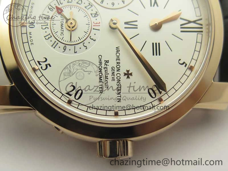 MultiPurpose Malte Dual Time Regulator RG K11 Maker White Dial on Black Leather Strap A23J 9955
