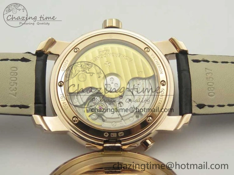 MultiPurpose Malte Dual Time Regulator RG K11 Maker White Dial on Black Leather Strap A23J 9955