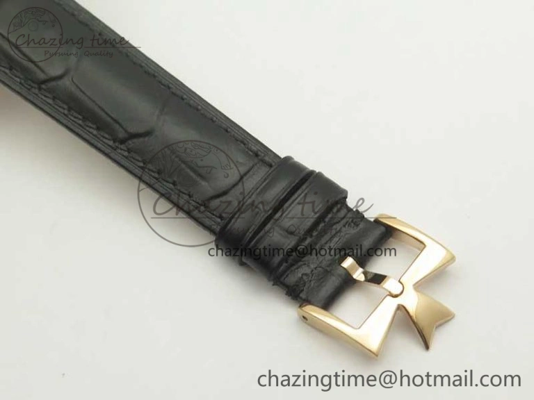 MultiPurpose Malte Dual Time Regulator RG K11 Maker White Dial on Black Leather Strap A23J 9955