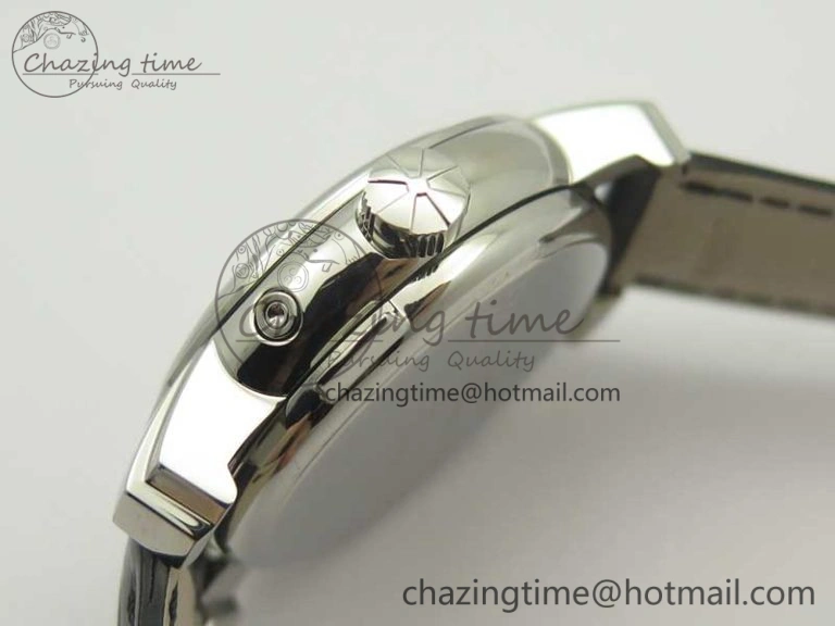 Malte Dual Time Regulator SS K11 Maker Black Dial on Black Leather Strap A23J Compact 9954