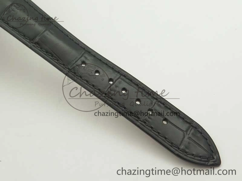 Malte Dual Time Regulator SS K11 Maker Black Dial on Black Leather Strap A23J Compact 9954