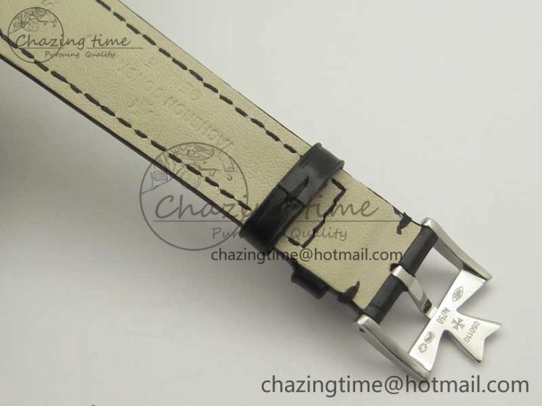 Minimalist Malte Dual Time Regulator SS K11 Maker White Dial on Black Leather Strap A23J 9952