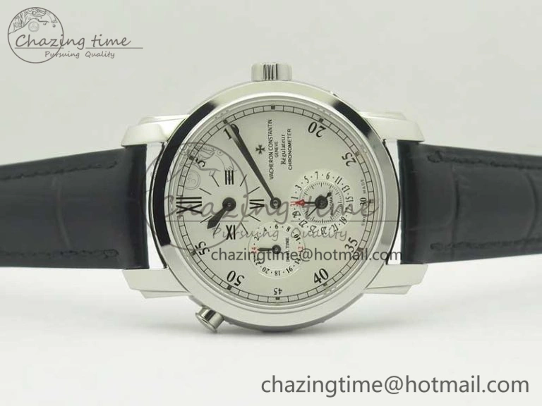 Minimalist Malte Dual Time Regulator SS K11 Maker White Dial on Black Leather Strap A23J 9952