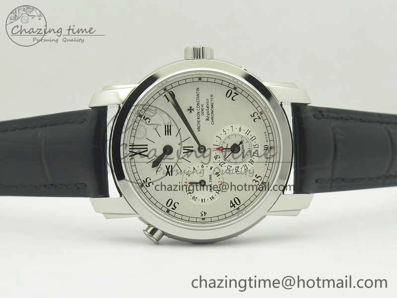 Minimalist Malte Dual Time Regulator SS K11 Maker White Dial on Black Leather Strap A23J 9952