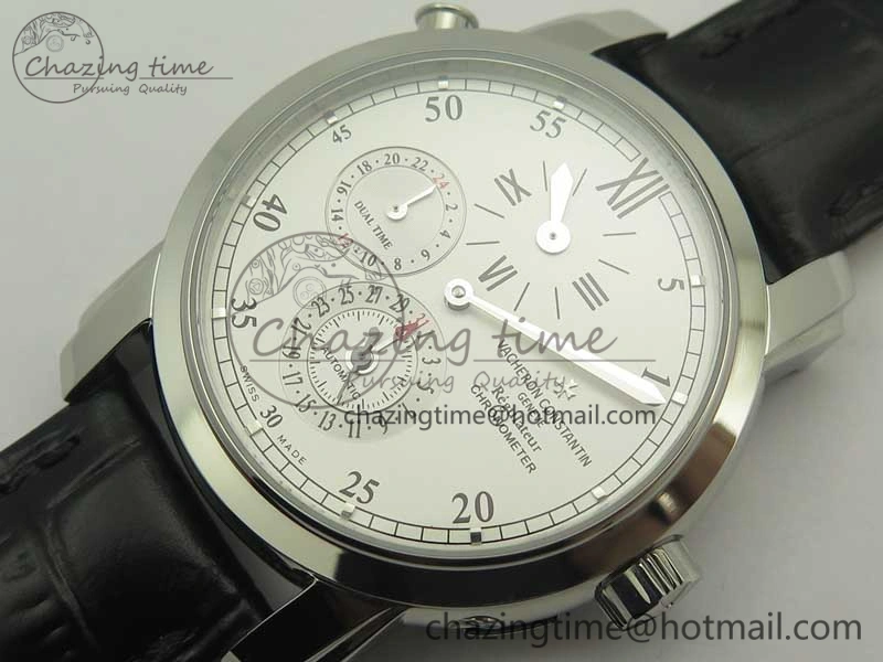 Minimalist Malte Dual Time Regulator SS K11 Maker White Dial on Black Leather Strap A23J 9952