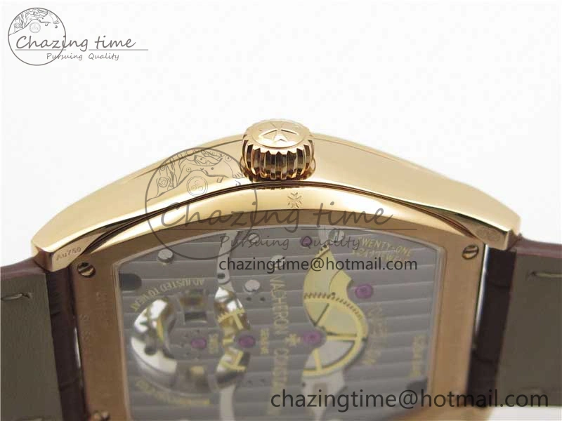 Breathable Malte Tourbillon RG VCR Best Edition Black Dial on Black Croco Leather Strap 9903