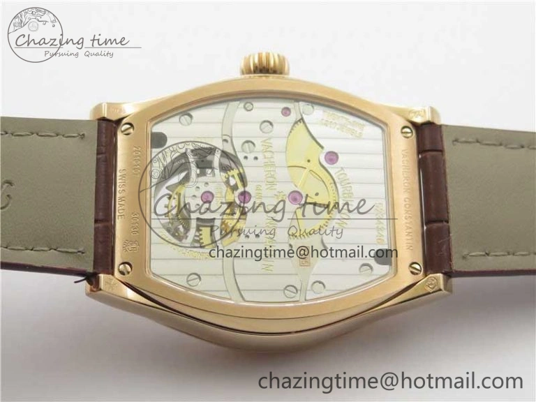 Breathable Malte Tourbillon RG VCR Best Edition Black Dial on Black Croco Leather Strap 9903