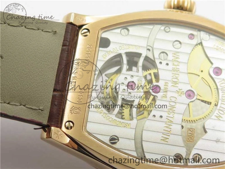 Breathable Malte Tourbillon RG VCR Best Edition Black Dial on Black Croco Leather Strap 9903