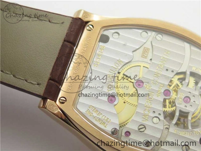 Breathable Malte Tourbillon RG VCR Best Edition Black Dial on Black Croco Leather Strap 9903