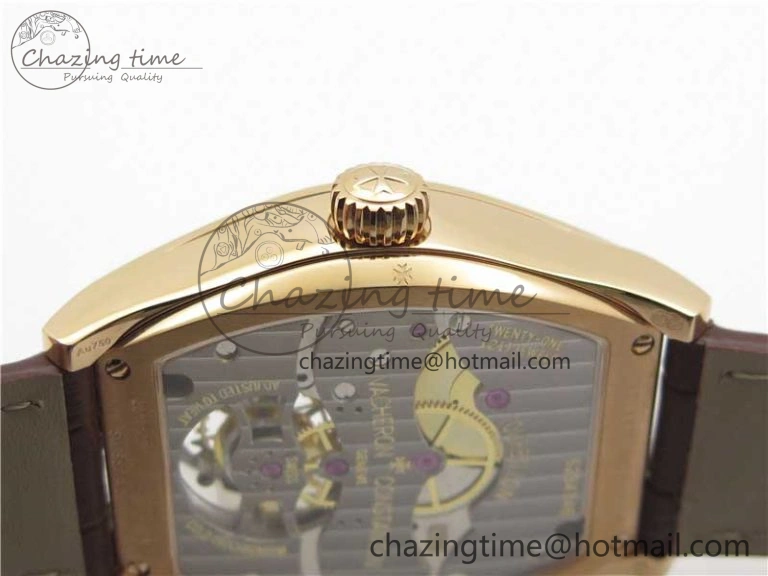 Malte Tourbillon RG VCR Best Edition White Dial on Black Croco Leather Strap Snug 9905