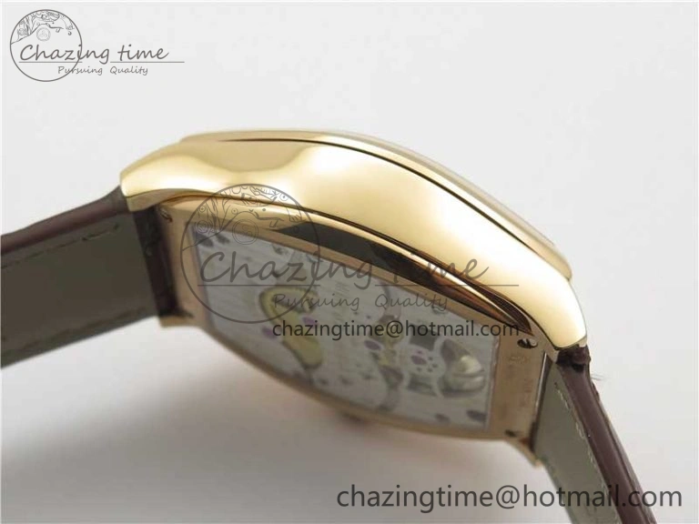 Malte Tourbillon RG VCR Best Edition White Dial on Black Croco Leather Strap Snug 9905