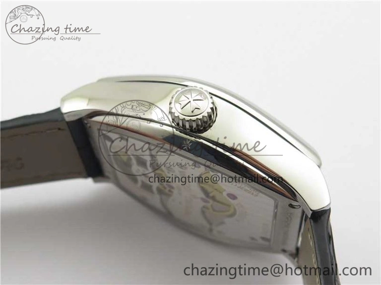 Sustainable Malte Tourbillon SS VCR Best Edition Black Dial on Black Croco Leather Strap 9908