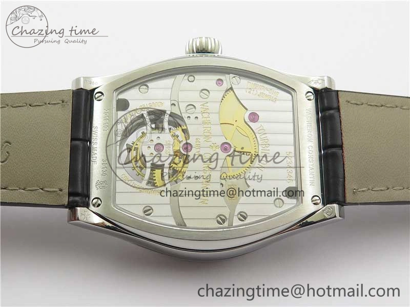 Malte Tourbillon SS VCR Best Edition Gray Dial on Black Croco Leather Strap Elegant 9907