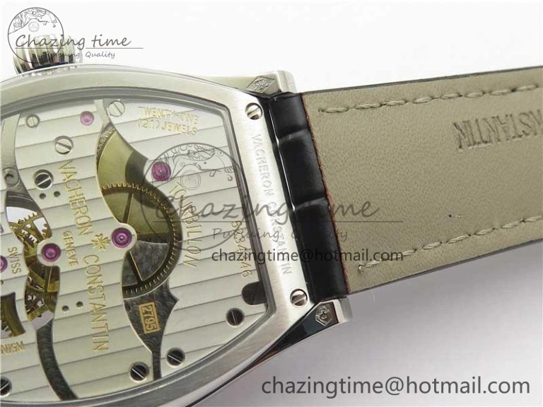Malte Tourbillon SS VCR Best Edition Gray Dial on Black Croco Leather Strap Elegant 9907