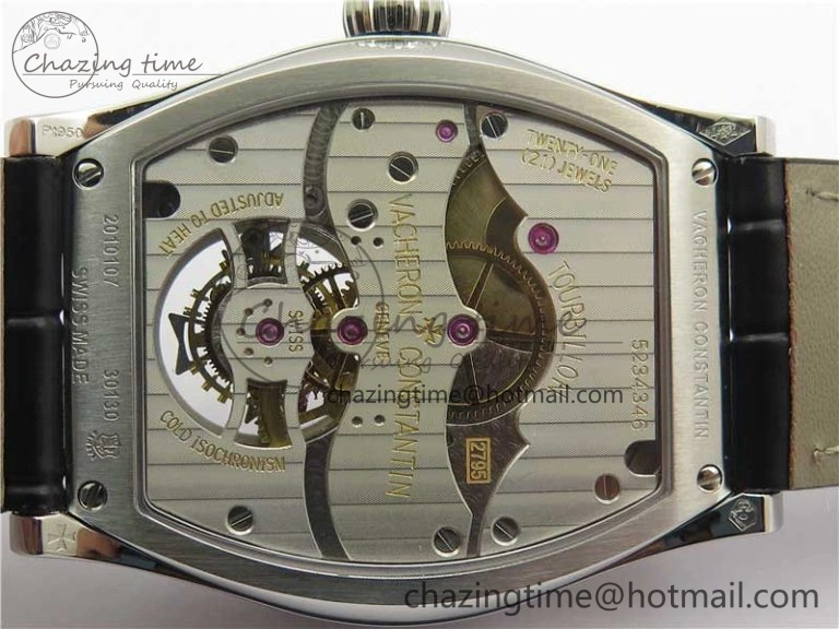 Malte Tourbillon SS VCR Best Edition Gray Dial on Black Croco Leather Strap Elegant 9907