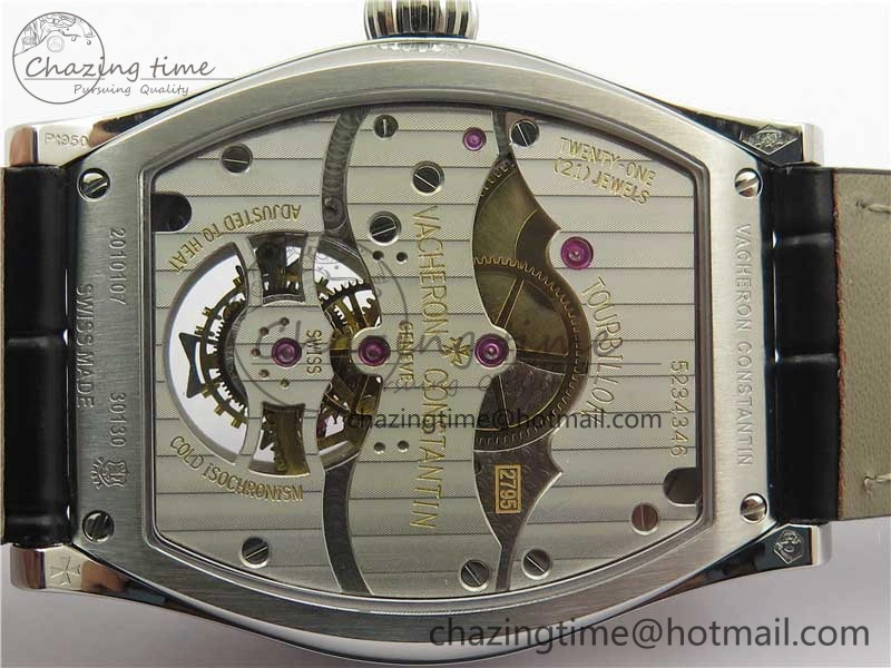Malte Tourbillon SS VCR Best Edition Gray Dial on Black Croco Leather Strap Elegant 9907