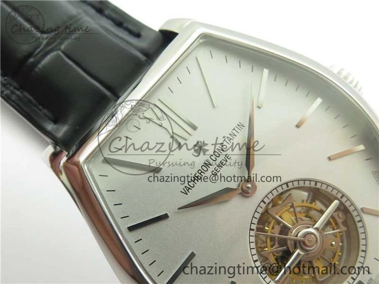 Malte Tourbillon SS VCR Best Edition Gray Dial on Black Croco Leather Strap Elegant 9907