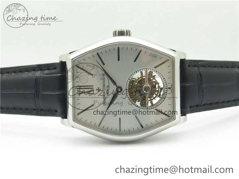 Malte Tourbillon SS VCR Best Edition Gray Dial on Black Croco Leather Strap Elegant 9907