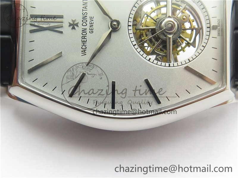 Malte Tourbillon SS VCR Best Edition Gray Dial on Black Croco Leather Strap Elegant 9907