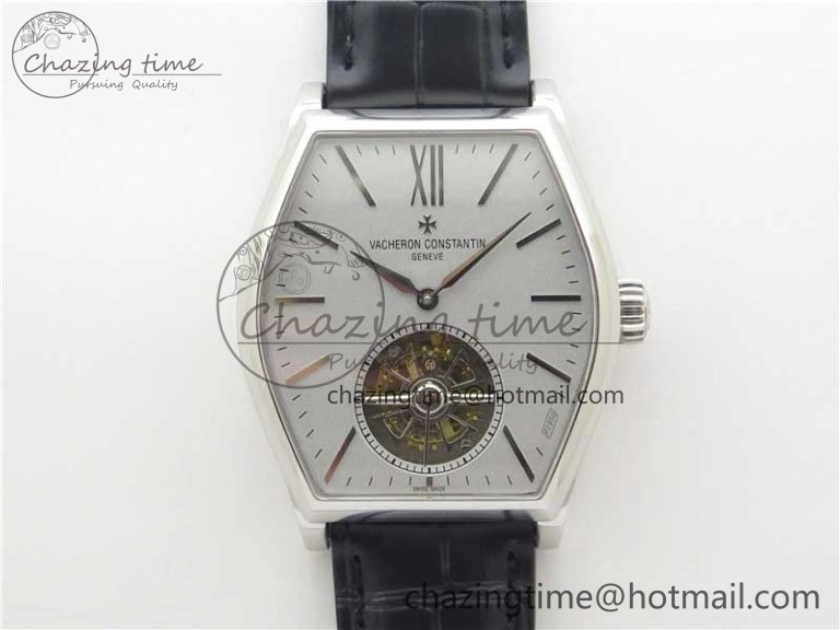Malte Tourbillon SS VCR Best Edition Gray Dial on Black Croco Leather Strap Elegant 9907