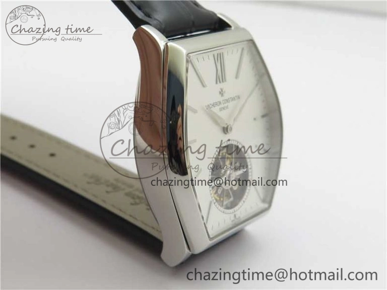 Sporty Malte Tourbillon SS VCR Best Edition White Dial on Black Croco Leather Strap 9915