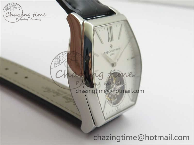 Sporty Malte Tourbillon SS VCR Best Edition White Dial on Black Croco Leather Strap 9915