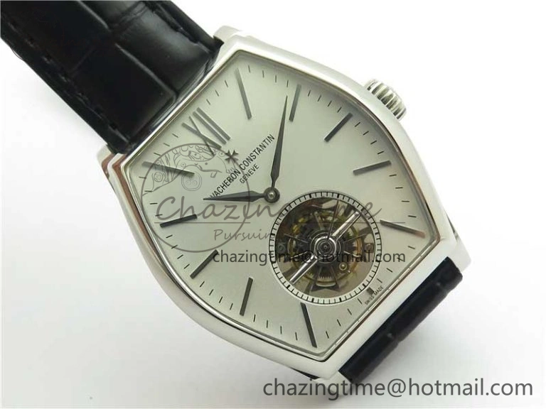 Sporty Malte Tourbillon SS VCR Best Edition White Dial on Black Croco Leather Strap 9915