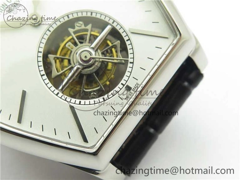 Sporty Malte Tourbillon SS VCR Best Edition White Dial on Black Croco Leather Strap 9915