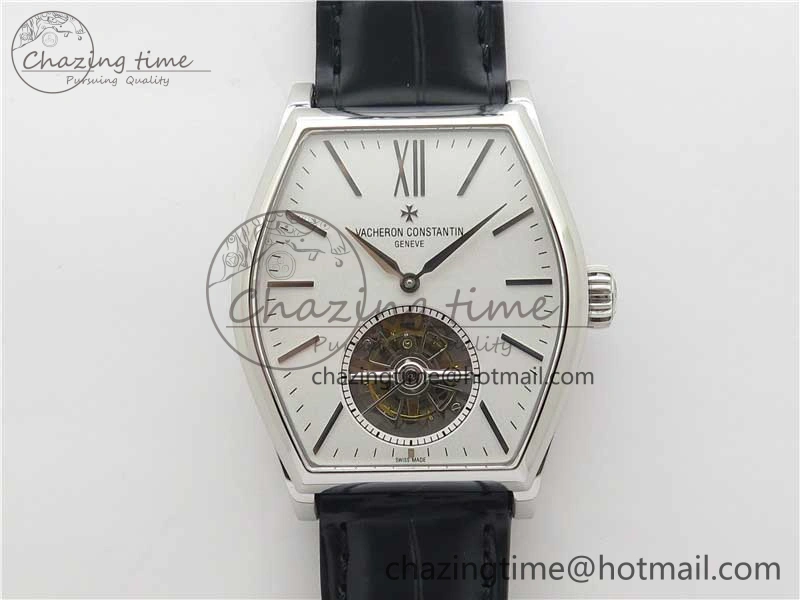 Sporty Malte Tourbillon SS VCR Best Edition White Dial on Black Croco Leather Strap 9915