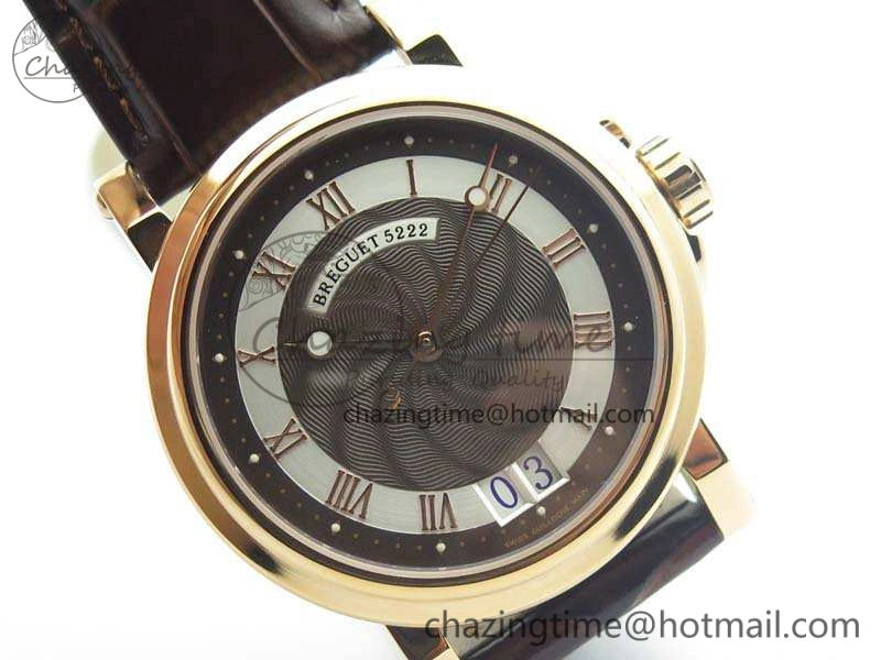 Efficient Marine 5222 RG HGF 1:1 Best Edition Brown Dial On Leather Strap Asian Cal.517GG (Free Rubber Strap) 5362