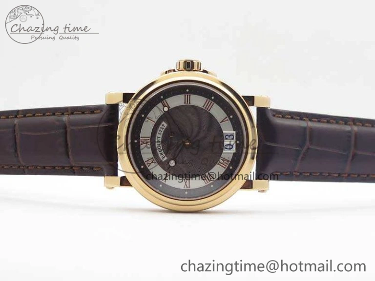 Efficient Marine 5222 RG HGF 1:1 Best Edition Brown Dial On Leather Strap Asian Cal.517GG (Free Rubber Strap) 5362