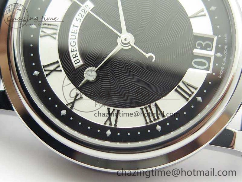 Marine 5222 SS HGF 1:1 Best Edition Black Dial On Leather Strap Asian Cal.517GG (Free Rubber Strap) Unique 5358