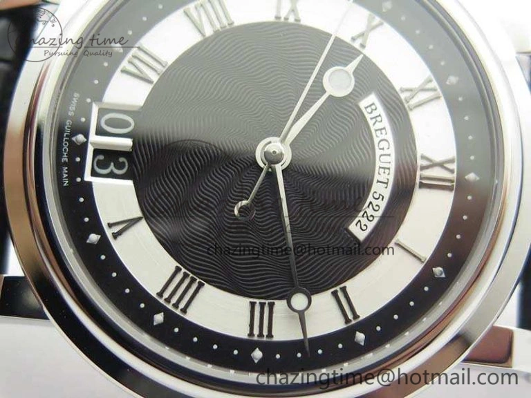 Marine 5222 SS HGF 1:1 Best Edition Black Dial On Leather Strap Asian Cal.517GG (Free Rubber Strap) Unique 5358