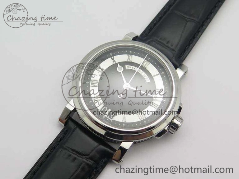 Marine 5222 SS HGF 1:1 Best Edition Black Dial On Leather Strap Asian Cal.517GG (Free Rubber Strap) Unique 5358
