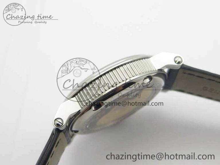 Lightweight Marine 5222 SS HGF 1:1 Best Edition Blue Dial On Leather Strap Asian Cal.517GG (Free Rubber Strap) 5357