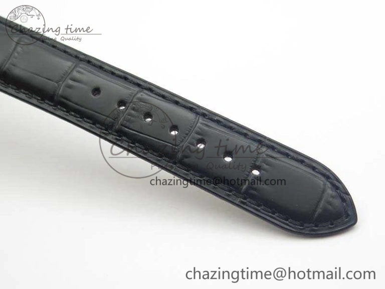 Lightweight Marine 5222 SS HGF 1:1 Best Edition Blue Dial On Leather Strap Asian Cal.517GG (Free Rubber Strap) 5357