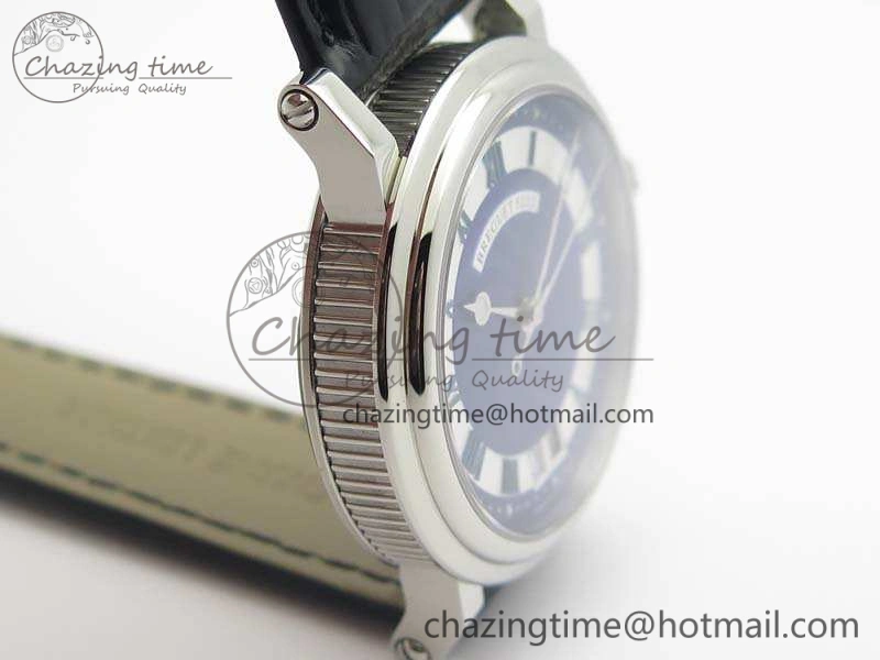 Lightweight Marine 5222 SS HGF 1:1 Best Edition Blue Dial On Leather Strap Asian Cal.517GG (Free Rubber Strap) 5357