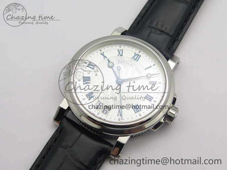 MoistureWicking Marine 5222 SS HGF 1:1 Best Edition White Dial On Leather Strap Asian Cal.517GG (Free Rubber Strap) 5359