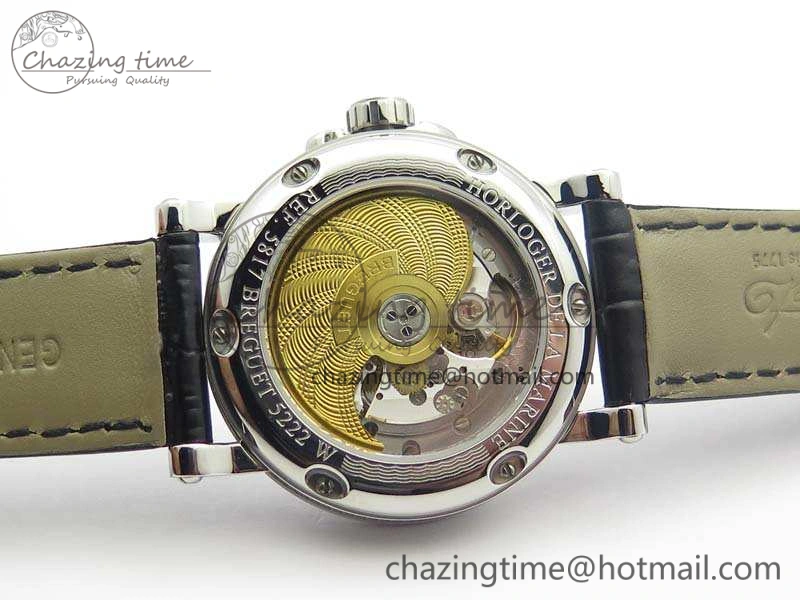 MoistureWicking Marine 5222 SS HGF 1:1 Best Edition White Dial On Leather Strap Asian Cal.517GG (Free Rubber Strap) 5359