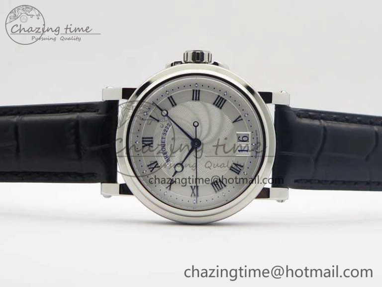 MoistureWicking Marine 5222 SS HGF 1:1 Best Edition White Dial On Leather Strap Asian Cal.517GG (Free Rubber Strap) 5359
