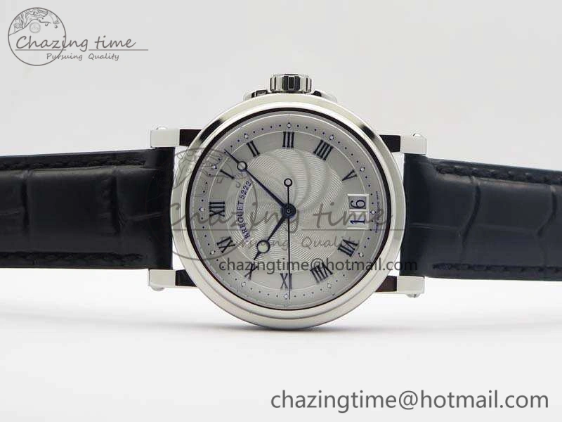 MoistureWicking Marine 5222 SS HGF 1:1 Best Edition White Dial On Leather Strap Asian Cal.517GG (Free Rubber Strap) 5359
