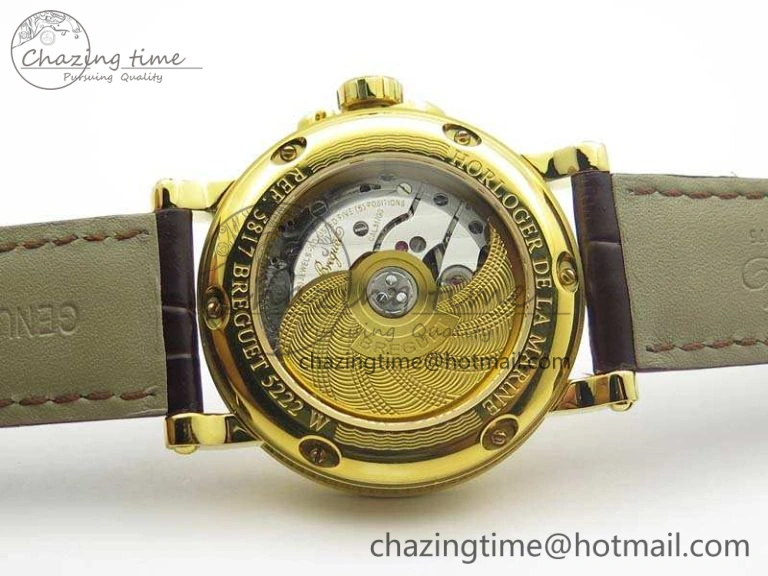 Marine 5222 YG HGF 1:1 Best Edition White Dial On Leather Strap Asian Cal.517GG (Free Rubber Strap) SoftTouch 5360