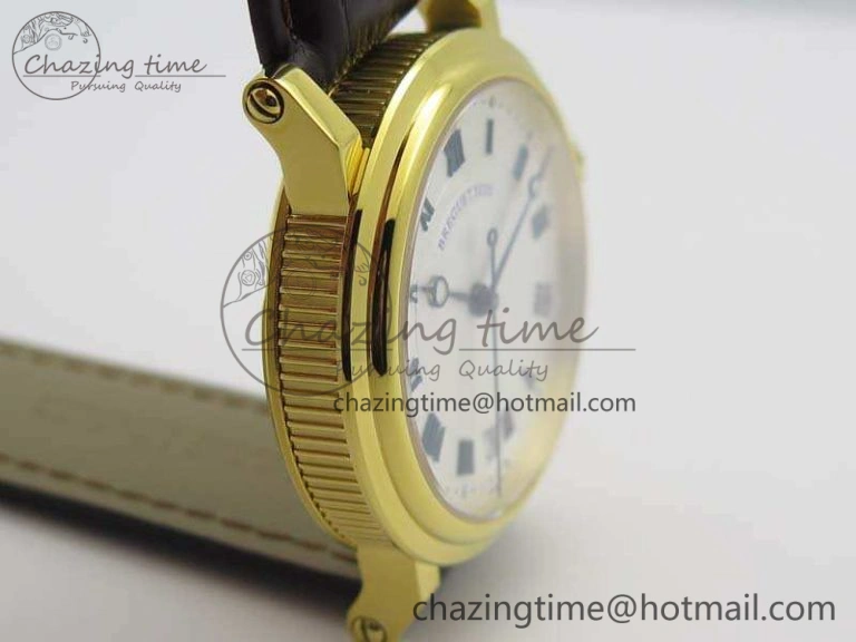 Marine 5222 YG HGF 1:1 Best Edition White Dial On Leather Strap Asian Cal.517GG (Free Rubber Strap) SoftTouch 5360