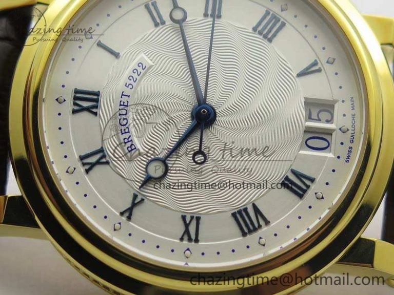 Marine 5222 YG HGF 1:1 Best Edition White Dial On Leather Strap Asian Cal.517GG (Free Rubber Strap) SoftTouch 5360