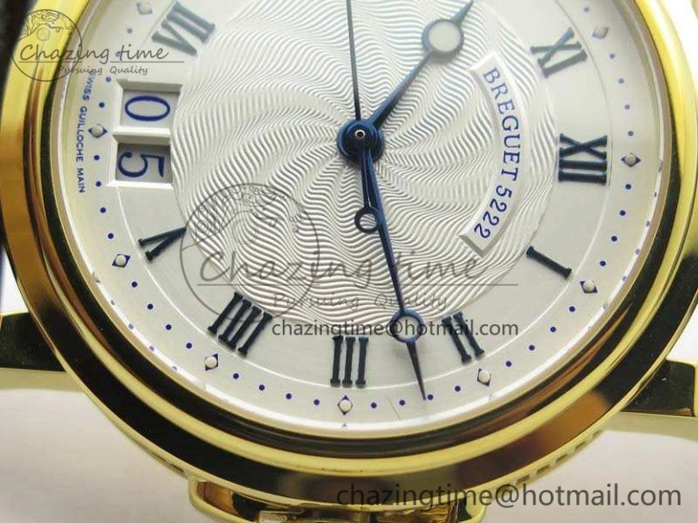 Marine 5222 YG HGF 1:1 Best Edition White Dial On Leather Strap Asian Cal.517GG (Free Rubber Strap) SoftTouch 5360